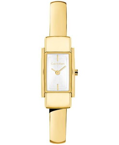 �J���o���N���C�� ���f�B�[�X �A�N�Z�T���[ �r���v T�V���c Calvin Klein Women's Moderne Gold-Tone Stainlessteel Bangle Bracelet Watch 15mm White �z���C�g