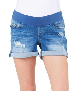 ���C�v�}�^�j�e�B ���f�B�[�X �{�g���X �n�[�t�p���c�E�V���[�c �f�j�� Ripe Maternity Baxter Denim Boyfriend Short New blue �u���[