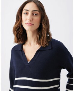 ���C�v�}�^�j�e�B ���f�B�[�X �A�E�^�[ �j�b�g�E�Z�[�^�[ Ripe Maternity Lori Nursing Knit Navy / white �z���C�g