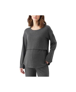 ���C�v�}�^�j�e�B ���f�B�[�X �g�b�v�X �V���c Ripe Maternity Super Soft Nursing Top Charcoal marle �`���R�[��