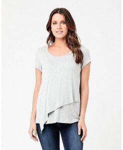 ���C�v�}�^�j�e�B ���f�B�[�X �g�b�v�X �V���c Ripe Maternity Lara Nursing Tee Silver marle �V���o�[