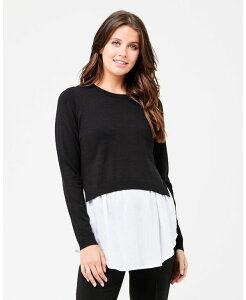 ���C�v�}�^�j�e�B ���f�B�[�X �A�E�^�[ �j�b�g�E�Z�[�^�[ Ripe Maternity Pia Nursing Knit Black �u���b�N