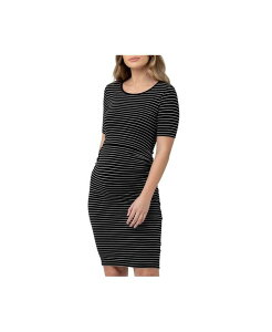 ���C�v�}�^�j�e�B ���f�B�[�X �g�b�v�X �����s�[�X Ripe Maternity Mia Short Sleeve Nursing Dress Black / flint �u���b�N