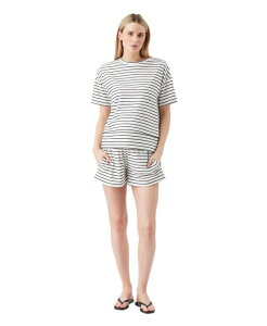 ���C�v�}�^�j�e�B ���f�B�[�X �{�g���X �n�[�t�p���c�E�V���[�c Ripe Maternity Women's Maternity Jada Stripe Short White / black �z���C�g