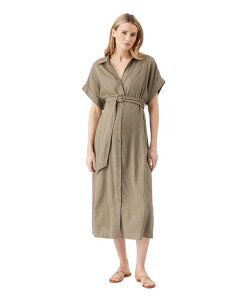 ���C�v�}�^�j�e�B ���f�B�[�X �g�b�v�X �V���c ���l�� Ripe Maternity Ripe Amy Linenursing Shirt Dress Olive �I���[�u
