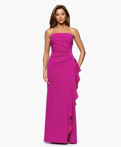 �G�X�P�[�v ���f�B�[�X �g�b�v�X �����s�[�X�g���b�v���X XSCAPE Women's Long Strapless Dress Orchid