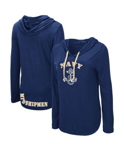 �R���V�A�� ���f�B�[�X �g�b�v�X T�V���c Colosseum Women's Navy Midshipmen My Lover Lightweight Hooded Long Sleeve T-shirt Navy �l�C�r�[