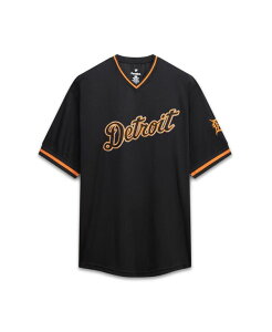 �t�@�i�e�B�N�X �����Y �g�b�v�X T�V���c V�l�b�N �g�[�� Fanatics Men's Black Detroitigers Big & Tall Pop Texture V-Neck T-Shirt Black Orange �u���b�N