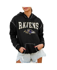 �Q�[���f�C�E�N�`���[�� ���f�B�[�X �A�E�^�[ �p�[�J�[�E�X�E�F�b�g Gameday Couture Women's Black Baltimore Ravens Catch the Vibe Studded Pullover Hoodie Black �u���b�N