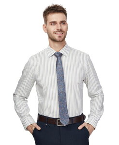 �o�[�X���[ �����Y �g�b�v�X �V���c �x�X�g Bar III Men's Harvestripe Slim-Fit Stretch Spread Collar Dresshirt Macy's Exclusive Tan Sugar Swizzle �^��