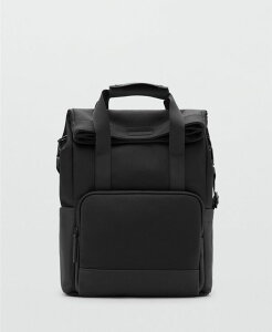 �}���S �����Y �o�b�O �o�b�N�p�b�N�E�����b�N�T�b�N MANGO Men's Black Multi-Purpose Backpack Black �u���b�N