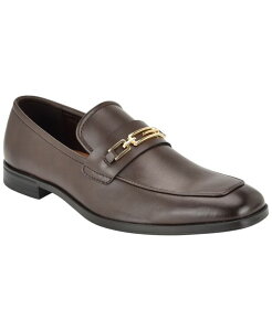 �Q�X �����Y �V���[�Y �X���b�|���E���[�t�@�[ GUESS Men's Hendo Square-Toe Slip-On Dress Loafers BROWN �u���E��