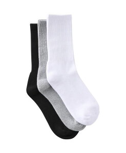 �R�b�g���I�� �����Y �A���_�[�E�F�A �C�� COTTON Men's Essential Socks 3-Pack Gray/White/Black �z���C�g