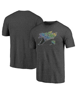 �t�@�i�e�B�N�X �����Y �g�b�v�X T�V���c Fanatics Men's Heather Charcoal Tampa Bay Rays Cooperstown Collection Seriesweep Tri-Blend T-Shirt Heather Charcoal �`���R�[��