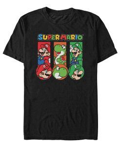 �t�B�t�X�T�� �����Y �g�b�v�X T�V���c Fifth Sun Men'sNintendo Super Three Up Rl T-Shirt Black �u���b�N