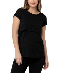 ���C�v�}�^�j�e�B ���f�B�[�X �g�b�v�X T�V���c Ripe Maternity Richie Nursing Lift Up Tee Black �u���b�N