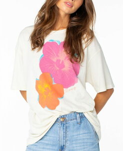 ���L�V�[ ���f�B�[�X �g�b�v�X �V���c �O���t�B�b�N Roxy Women's Flower Glow Graphic Pull-On T-Shirt Cloudancer Flower Glow