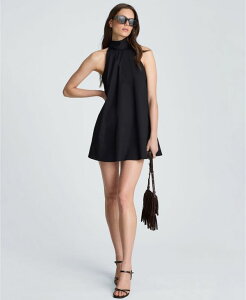 �P�l�X�R�[�� ���f�B�[�X �g�b�v�X �����s�[�X �~�j �z���^�[ Kenneth Cole Women'self-Tie Back Halter Neck Mini Dress Black �u���b�N