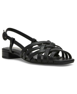 �A���N���C�� ���f�B�[�X �V���[�Y �T���_�� Anne Klein Women's Fairfeild Square Toe Sandals Black Smooth �u���b�N