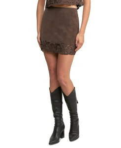 �G�� �Z�]�� ���f�B�[�X �{�g���X�J�[�g �~�j En Saison Women's Pauline Zipper Back Mini Skirt Dark Brown �u���E��