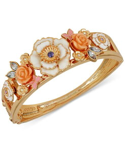 �Q�X ���f�B�[�X �A�N�Z�T���[ �u���X���b�g�E�o���O���E�A���N���b�g GUESS Gold-Tone Mixed Color Stone Flower Bangle Bracelet Gold �S�[���h