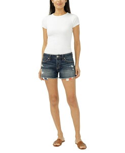 �V���o�[ �W�[���Y ���f�B�[�X �{�g���X �n�[�t�p���c�E�V���[�c �V���[�g�p���c Silver Jeans Co. Women's Boyfriend Mid-Rise Americana Luxe Stretch Shorts Dreamscape
