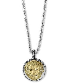 エフィー レディース ネックレス・チョーカー・ペンダントトップ アクセサリー EFFY Men's Two-Tone Lion's Head 22 Pendant Necklace in Sterling Silver and 18k Gold-Plate Two-tone