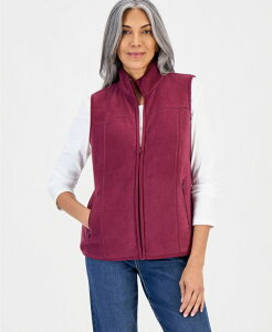 �X�^�C���A���h�R�[ ���f�B�[�X �A�E�^�[ �W���P�b�g�E�u���]�� �x�X�g �t���[�X Style & Co Women's Zip-Front Polar Fleece Vest Created for Macy's New Brickberry