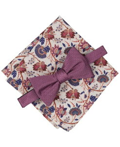 �o�[�X���[ �����Y �A�N�Z�T���[ �l�N�^�C Bar III Men's Harley Bow Tie and Pocket Square 2-Piece Set Plum/Ivory �A�C�{���[