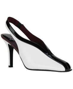 �W�F�t���[ �L�����x�� ���f�B�[�X �V���[�Y �p���v�X Jeffrey Campbell Women's Meanslingback Square Toe Pumps Black/White Combo �z���C�g
