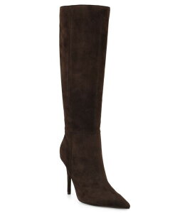 �i�C���E�F�X�g ���f�B�[�X �V���[�Y �u�[�c�E���C���u�[�c �g�[�� Nine West Women's Cherri Tall Pointed Toe Stiletto Dress Boots Dark Brown Suede �u���E��