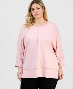 �W���[���Y�j���[���[�N ���f�B�[�X �g�b�v�X �V���c �v���X�T�C�Y Jones New York Plusize Dolman-Sleeve Tunic Top Rose