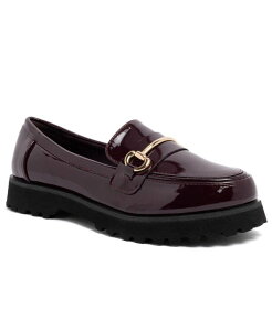 �W���[���Y�j���[���[�N ���f�B�[�X �V���[�Y �X���b�|���E���[�t�@�[ �v�����g Jones New York Women's Printa Lug Sole Loafers Burgundy �o�[�K���f�B