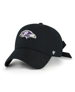 47 �u�����h ���f�B�[�X �A�N�Z�T���[ �X�q '47 Brand Women's Black Baltimore Ravens Bow Back Clean Up Adjustable Hat Black �u���b�N