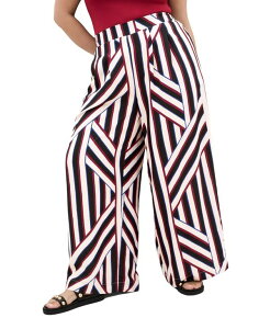 �V�e�B�[�V�b�N ���f�B�[�X �{�g���X �J�W���A���p���c �v���X�T�C�Y CITY CHIC Plusize Haylee Pull-On Wide-Leg Stripe Pants Timelesstripe �X�g���C�v