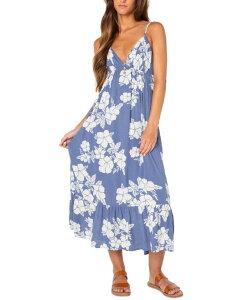 ���L�V�[ ���f�B�[�X �g�b�v�X �����s�[�X �t�����[�� �v�����g �~�f�B �t�����[ Roxy Women's Warm Rays Floral-Print Midi Dress Wild Wind Hibiscus Hideaway