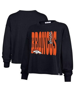 47 �u�����h ���f�B�[�X �g�b�v�X T�V���c '47 Brand Women's Navy Denver Broncostacked Sydney Long Sleeve T-Shirt Navy �l�C�r�[