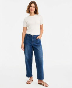 �W���[���Y�j���[���[�N ���f�B�[�X �{�g���X �f�j���p���c �W�[���Y Jones New York Women's High-Rise Barrel-Leg Jeans Northport Wash