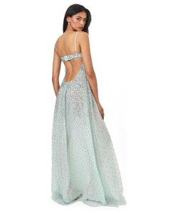 �~�X�T�[�N�� ���f�B�[�X �g�b�v�X �����s�[�X �w���J�� ���b�V�� Miss Circle Women's Wallie Backlessweetheart Rhinestone-Embellished Mesh Gown Mint �~���g