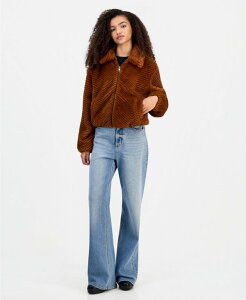 �R�[�q�[�V���b�v ���f�B�[�X �A�E�^�[ �W���P�b�g�E�u���]�� CoffeeShop Women's Faux-Fur Chevron Jacket Cognachevron
