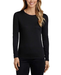 �N�h���h�b�Y ���f�B�[�X �A�E�^�[ �p�[�J�[�E�X�E�F�b�g �N���[�l�b�N ���� Cuddl Duds Women's Climatesmart Pullover Long-Sleeve Crewneck Top Black �u���b�N