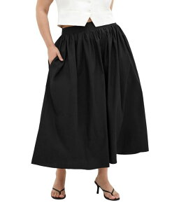 �V�e�B�[�V�b�N ���f�B�[�X �{�g���X�J�[�g A ���C�� �v���X�T�C�Y �~�f�B CITY CHIC Plusize Maci A-Line Midi Skirt Black �u���b�N