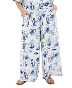 �V�e�B�[�V�b�N ���f�B�[�X �{�g���X �J�W���A���p���c �v���X�T�C�Y �v�����g CITY CHIC Plusize Lianamalfi Print High-Rise Wide-Leg Pants Amalfi postcard