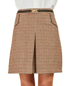 ���~�L�� ���f�B�[�X �{�g���X�J�[�g �~�j Yumi Women's Tailo red Check Mini Skirt Brown �u���E��