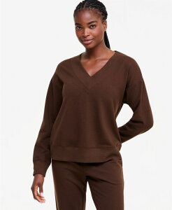 �C�f�I���M�[ ���f�B�[�X �A�E�^�[ �p�[�J�[�E�X�E�F�b�g V�l�b�N �V���c �t���[�X IDeology Women's Fleece V-Neck Sweatshirt Created for Macy's Dark Roast