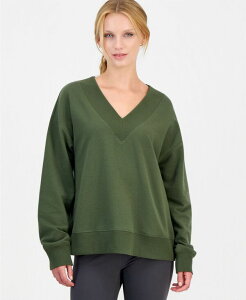 �C�f�I���M�[ ���f�B�[�X �A�E�^�[ �p�[�J�[�E�X�E�F�b�g V�l�b�N �V���c �t���[�X IDeology Women's Fleece V-Neck Sweatshirt Created for Macy'seaweed