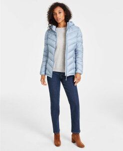 �`���[�^�[�N���u ���f�B�[�X �A�E�^�[ �W���P�b�g�E�u���]�� �R�[�g Charter Club Women's Packable Hooded Puffer Coat Created for Macy'steel Blue �u���[