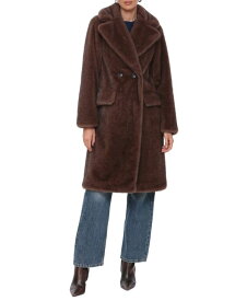 アヴェックレフィーユ レディース アウター ジャケット・ブルゾン コート Avec Les Filles Women's Notched-Collar Faux-Fur Coat Fawn