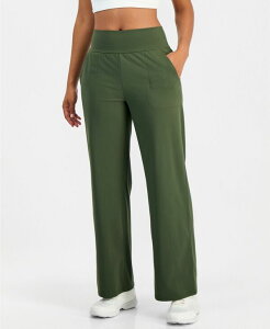 �C�f�I���M�[ ���f�B�[�X �{�g���X �J�W���A���p���c ���C�h���b�O IDeology Women'studio Wide Leg Pants Macy's Exclusive Seaweed