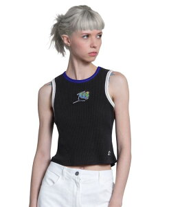 �X�^�[�^�[ ���f�B�[�X �g�b�v�X �^���N�g�b�v Starter Women's Black Tampa Bay Rays Cooperstown Play the Ball Crop Tank Top Black �u���b�N
